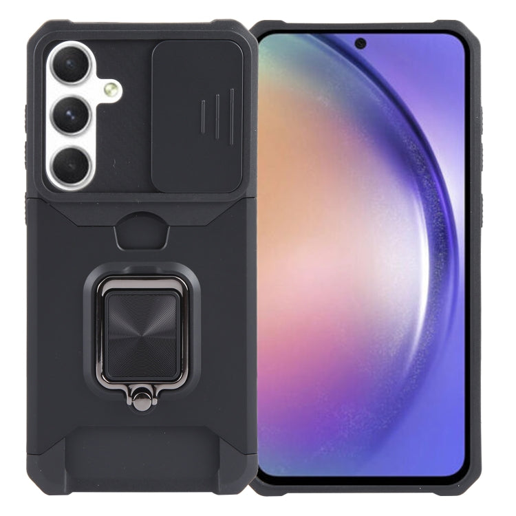 Camera Shield Card Slot PC+TPU Phone Case, For Samsung Galaxy A55, For Samsung Galaxy S24 Ultra 5G, For Samsung Galaxy S23 FE 5G, For Samsung Galaxy S24+ 5G, For Samsung Galaxy A35, For Samsung Galaxy S24 5G, For Samsung Galaxy A15
