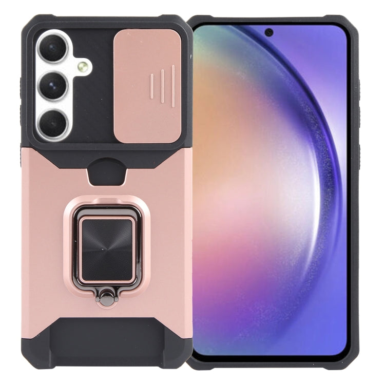 Camera Shield Card Slot PC+TPU Phone Case, For Samsung Galaxy A55, For Samsung Galaxy S24 Ultra 5G, For Samsung Galaxy S23 FE 5G, For Samsung Galaxy S24+ 5G, For Samsung Galaxy A35, For Samsung Galaxy S24 5G, For Samsung Galaxy A15