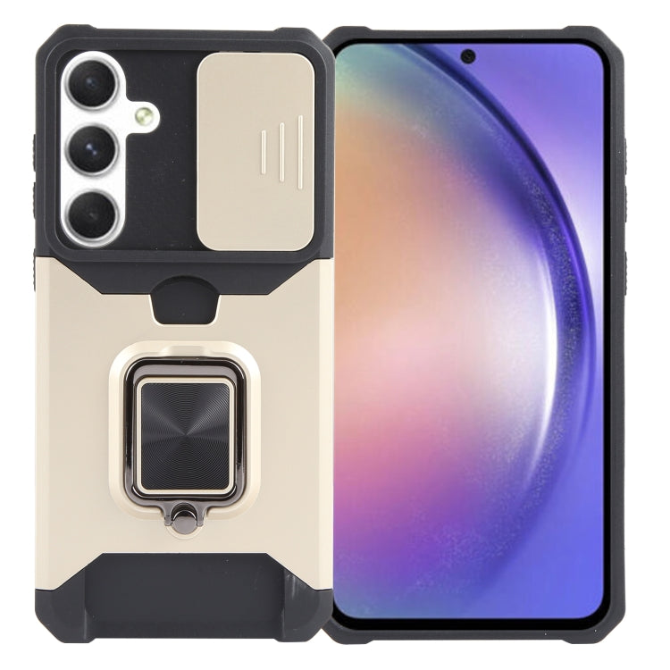 Camera Shield Card Slot PC+TPU Phone Case, For Samsung Galaxy A55, For Samsung Galaxy S24 Ultra 5G, For Samsung Galaxy S23 FE 5G, For Samsung Galaxy S24+ 5G, For Samsung Galaxy A35, For Samsung Galaxy S24 5G, For Samsung Galaxy A15