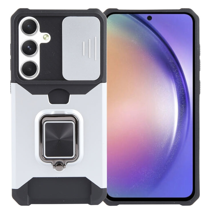 Camera Shield Card Slot PC+TPU Phone Case, For Samsung Galaxy A55, For Samsung Galaxy S24 Ultra 5G, For Samsung Galaxy S23 FE 5G, For Samsung Galaxy S24+ 5G, For Samsung Galaxy A35, For Samsung Galaxy S24 5G, For Samsung Galaxy A15