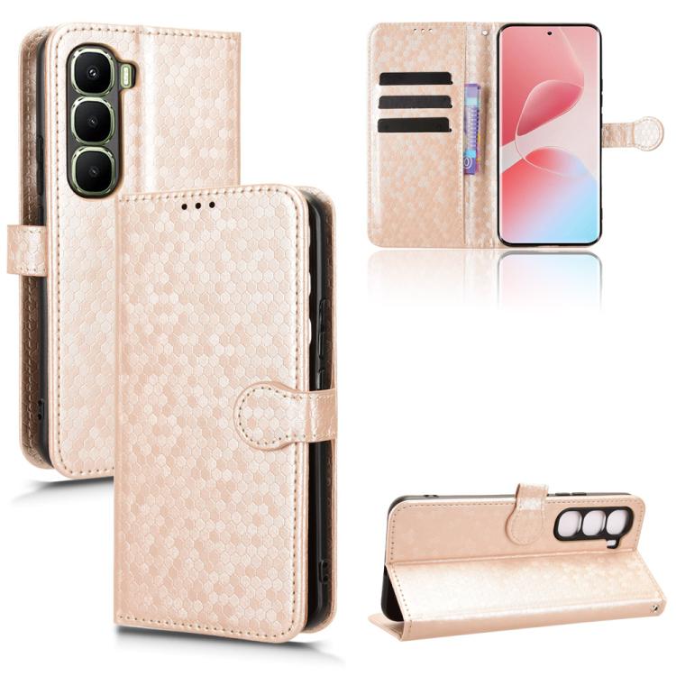 Honeycomb Dot Texture Leather Phone Case, For Infinix GT 50 Pro 5G, For Infinix Hot 70 4G, For Infinix Note 60 Ultra 5G, For Infinix Note Edge 5G, For Infinix Smart 20 4G, For Infinix Note 60 5G / 60 Pro 5G, For Infinix Hot 60i 5G / Tecno Spark Go 5G  ...