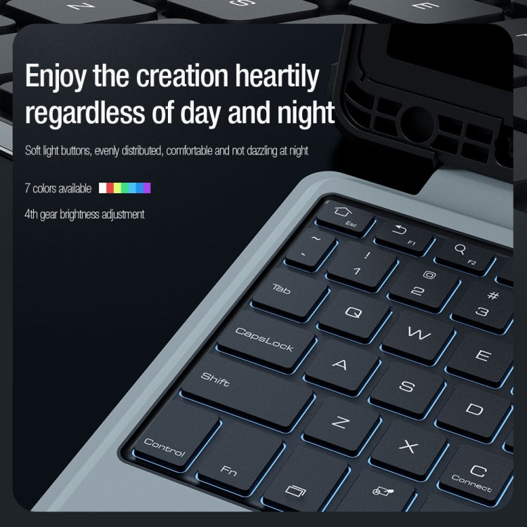 Nillkin Backlit Version Bumper Combo Keyboard Case, For Samsung Galaxy Tab S9 FE+, For Samsung Galaxy Tab S9 / S9 5G, For Samsung Galaxy Tab S9+ / S9+ 5G
