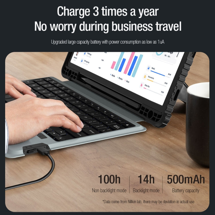 Nillkin Backlit Version Bumper Combo Keyboard Case, For Samsung Galaxy Tab S9 FE+, For Samsung Galaxy Tab S9 / S9 5G, For Samsung Galaxy Tab S9+ / S9+ 5G