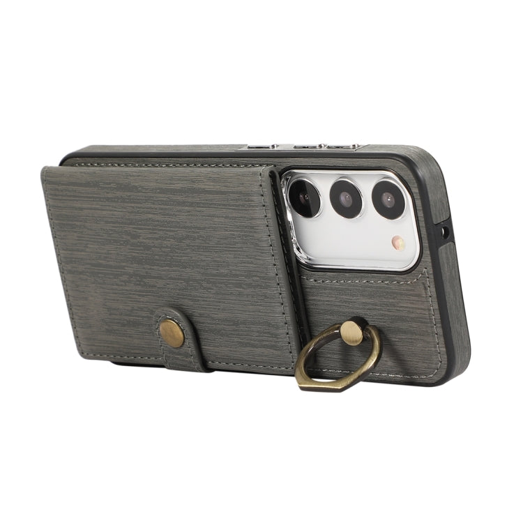 Brushed Texture Wallet Ring Holder Phone Case, For Samsung Galaxy Galaxy S22 Ultra 5G, For Samsung Galaxy Galaxy S22+ 5G, For Samsung Galaxy Galaxy S22 5G