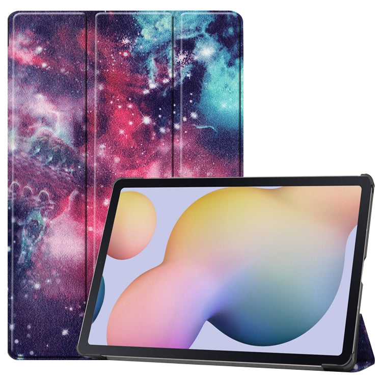 Custer Painted PU Leather Case with Sleep / Wake-up Function & 3-Fold Holder, For Samsung Galaxy Tab S8+ / Tab S8 Plus /  Tab S7 FE / Tab S7+