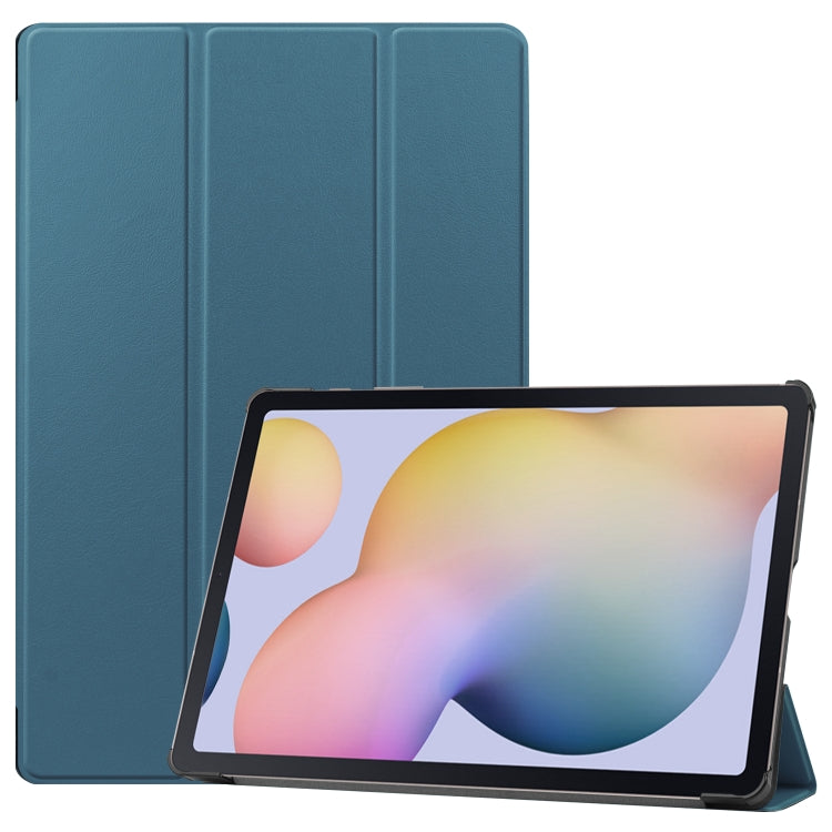 Custer Texture Smart PU Leather Case with Sleep / Wake-up Function & 3-Fold Holder, For Samsung Galaxy Tab S8+ / Tab S8 Plus /  Tab S7 FE / Tab S7+