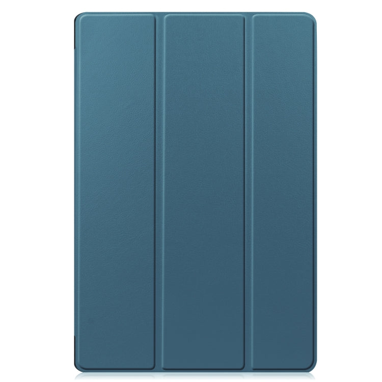 Custer Texture Smart PU Leather Case with Sleep / Wake-up Function & 3-Fold Holder, For Samsung Galaxy Tab S8+ / Tab S8 Plus /  Tab S7 FE / Tab S7+