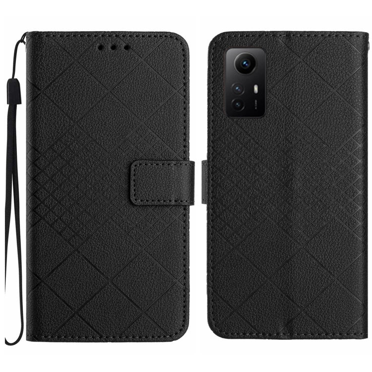 Rhombic Grid Texture Leather Phone Case, For Xiaomi Poco F4 5G, For Xiaomi Redmi 10A / 9C, For Xiaomi 12 Pro, For Xiaomi 12