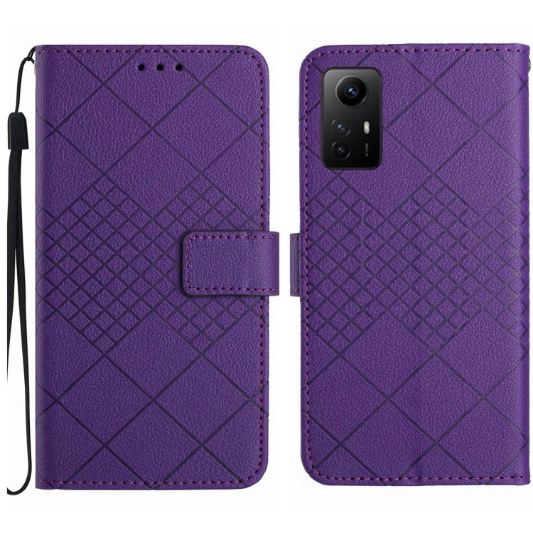 Rhombic Grid Texture Leather Phone Case, For Xiaomi 13, For Xiaomi 12T / 12T Pro, For Xiaomi Poco M5 / M4 5G, For Xiaomi Redmi Note 10 4G / Note 10S, For Xiaomi 12S Ultra, For Xiaomi Poco X4 GT, For Xiaomi 12 Lite, For Xiaomi Poco C40
