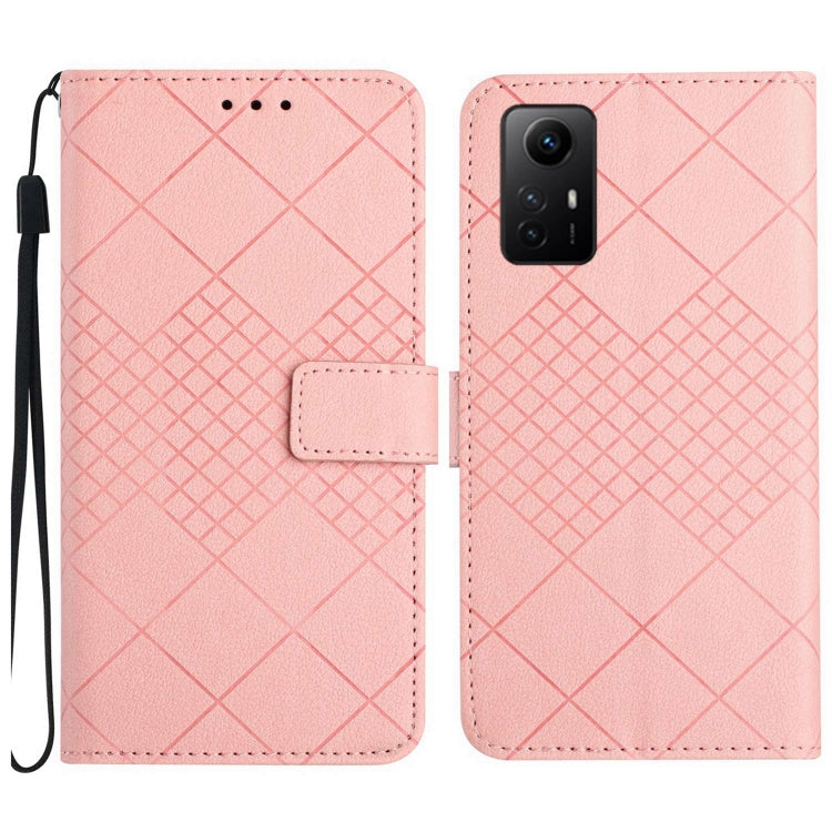 Rhombic Grid Texture Leather Phone Case, For Xiaomi 13, For Xiaomi 12T / 12T Pro, For Xiaomi Poco M5 / M4 5G, For Xiaomi Redmi Note 10 4G / Note 10S, For Xiaomi 12S Ultra, For Xiaomi Poco X4 GT, For Xiaomi 12 Lite, For Xiaomi Poco C40
