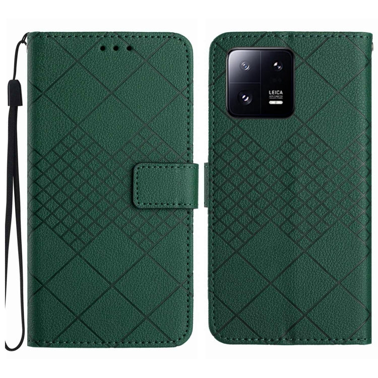 Rhombic Grid Texture Leather Phone Case, For Xiaomi 13, For Xiaomi 12T / 12T Pro, For Xiaomi Poco M5 / M4 5G, For Xiaomi Redmi Note 10 4G / Note 10S, For Xiaomi 12S Ultra, For Xiaomi Poco X4 GT, For Xiaomi 12 Lite, For Xiaomi Poco C40