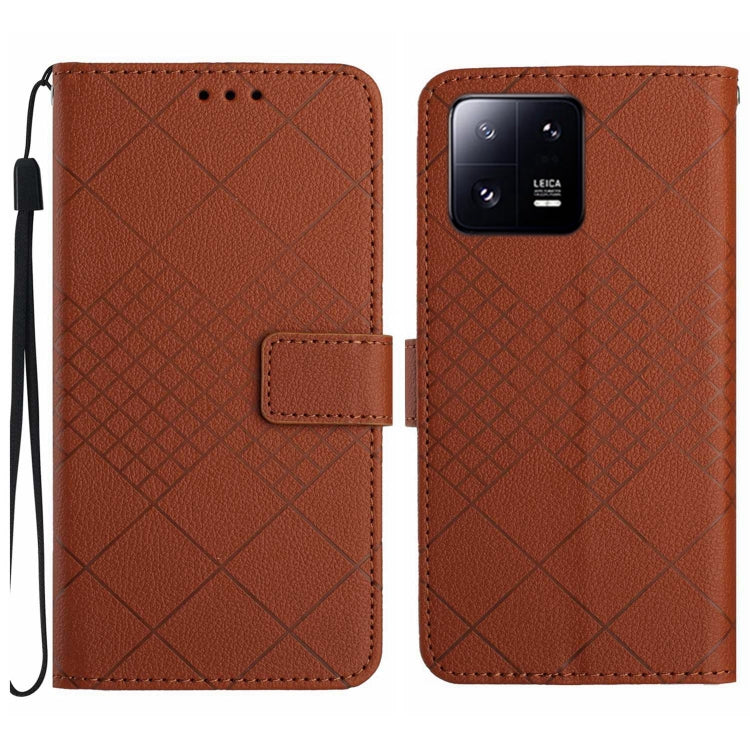 Rhombic Grid Texture Leather Phone Case, For Xiaomi 13, For Xiaomi 12T / 12T Pro, For Xiaomi Poco M5 / M4 5G, For Xiaomi Redmi Note 10 4G / Note 10S, For Xiaomi 12S Ultra, For Xiaomi Poco X4 GT, For Xiaomi 12 Lite, For Xiaomi Poco C40