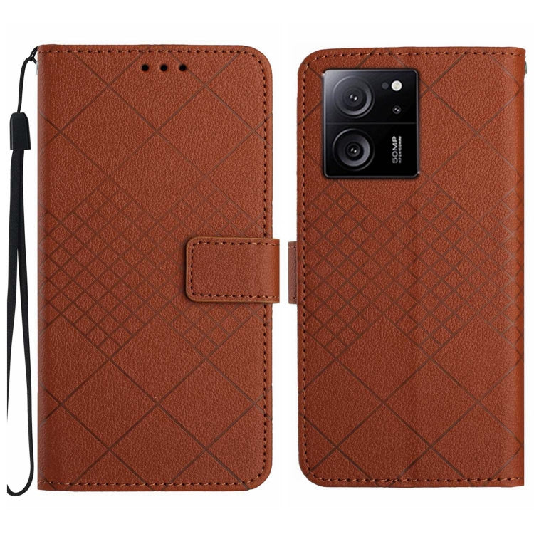 Rhombic Grid Texture Leather Phone Case, For Xiaomi Redmi 12 4G / 5G / Poco M6 Pro 5G, For Xiaomi 13T, For Xiaomi Poco F5, For Xiaomi Poco F5 Pro, For Xiaomi Redmi Note 11 Global / 11S / 12S, For Xiaomi Redmi A1+/ A2+/Poco C50 4G                       ...