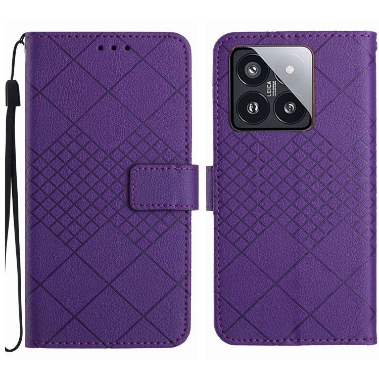 Rhombic Grid Texture Leather Phone Case, For Xiaomi Redmi 13 4G Global / 5G Global, For Xiaomi Redmi A3, For Xiaomi Redmi Note 13 4G Global, For Xiaomi Redmi 13C 5G, For Xiaomi 14 Ultra, For Xiaomi 14 Pro, For Xiaomi 14, For Xiaomi Redmi 13C 4G