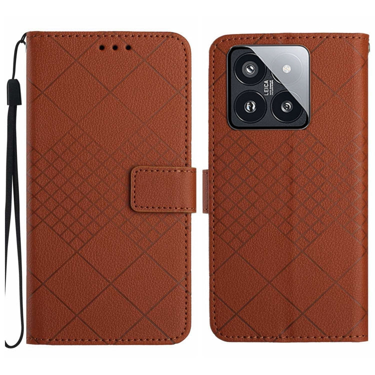 Rhombic Grid Texture Leather Phone Case, For Xiaomi Redmi 13 4G Global / 5G Global, For Xiaomi Redmi A3, For Xiaomi Redmi Note 13 4G Global, For Xiaomi Redmi 13C 5G, For Xiaomi 14 Ultra, For Xiaomi 14 Pro, For Xiaomi 14, For Xiaomi Redmi 13C 4G