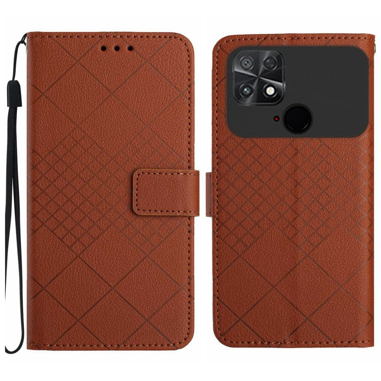 Rhombic Grid Texture Leather Phone Case, For Xiaomi 13, For Xiaomi 12T / 12T Pro, For Xiaomi Poco M5 / M4 5G, For Xiaomi Redmi Note 10 4G / Note 10S, For Xiaomi 12S Ultra, For Xiaomi Poco X4 GT, For Xiaomi 12 Lite, For Xiaomi Poco C40