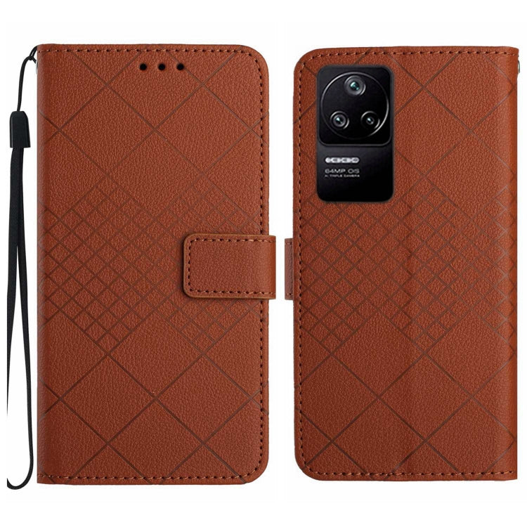 Rhombic Grid Texture Leather Phone Case, For Xiaomi Poco F4 5G, For Xiaomi Redmi 10A / 9C, For Xiaomi 12 Pro, For Xiaomi 12