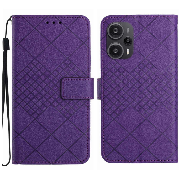 Rhombic Grid Texture Leather Phone Case, For Xiaomi Redmi 12 4G / 5G / Poco M6 Pro 5G, For Xiaomi 13T, For Xiaomi Poco F5, For Xiaomi Poco F5 Pro, For Xiaomi Redmi Note 11 Global / 11S / 12S, For Xiaomi Redmi A1+/ A2+/Poco C50 4G                       ...