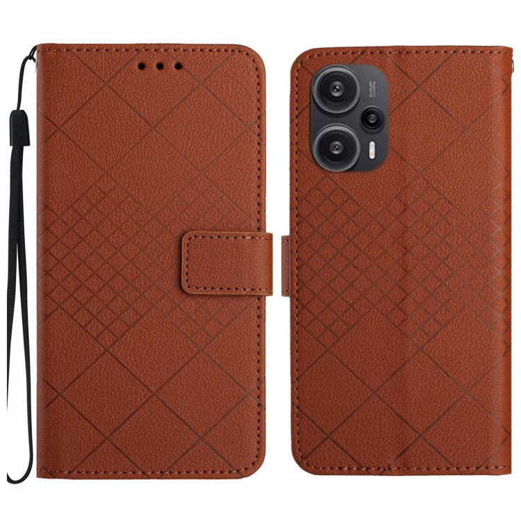 Rhombic Grid Texture Leather Phone Case, For Xiaomi Redmi 12 4G / 5G / Poco M6 Pro 5G, For Xiaomi 13T, For Xiaomi Poco F5, For Xiaomi Poco F5 Pro, For Xiaomi Redmi Note 11 Global / 11S / 12S, For Xiaomi Redmi A1+/ A2+/Poco C50 4G                       ...