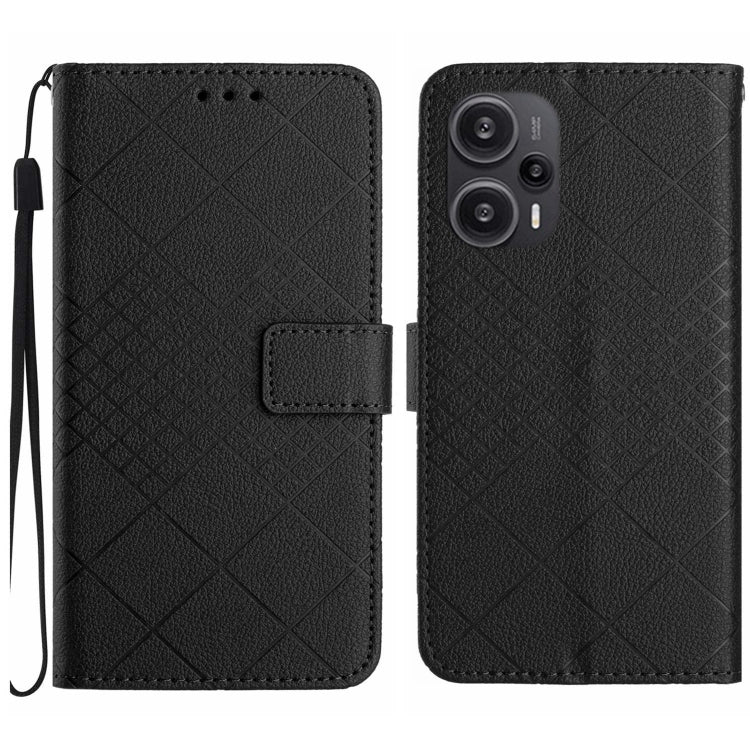Rhombic Grid Texture Leather Phone Case, For Xiaomi Redmi 12 4G / 5G / Poco M6 Pro 5G, For Xiaomi 13T, For Xiaomi Poco F5, For Xiaomi Poco F5 Pro, For Xiaomi Redmi Note 11 Global / 11S / 12S, For Xiaomi Redmi A1+/ A2+/Poco C50 4G                       ...