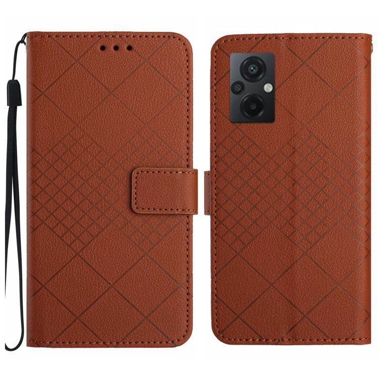 Rhombic Grid Texture Leather Phone Case, For Xiaomi 13, For Xiaomi 12T / 12T Pro, For Xiaomi Poco M5 / M4 5G, For Xiaomi Redmi Note 10 4G / Note 10S, For Xiaomi 12S Ultra, For Xiaomi Poco X4 GT, For Xiaomi 12 Lite, For Xiaomi Poco C40