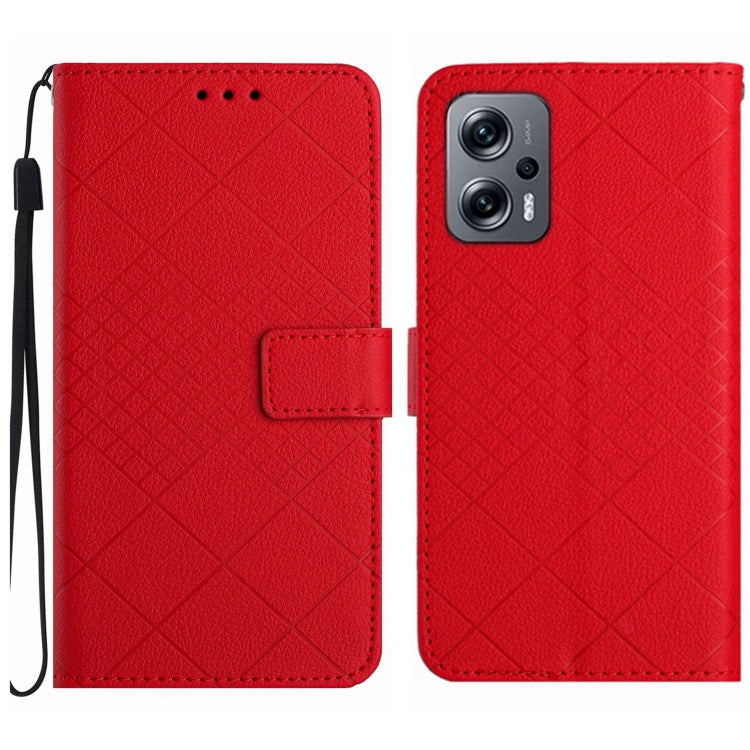 Rhombic Grid Texture Leather Phone Case, For Xiaomi 13, For Xiaomi 12T / 12T Pro, For Xiaomi Poco M5 / M4 5G, For Xiaomi Redmi Note 10 4G / Note 10S, For Xiaomi 12S Ultra, For Xiaomi Poco X4 GT, For Xiaomi 12 Lite, For Xiaomi Poco C40