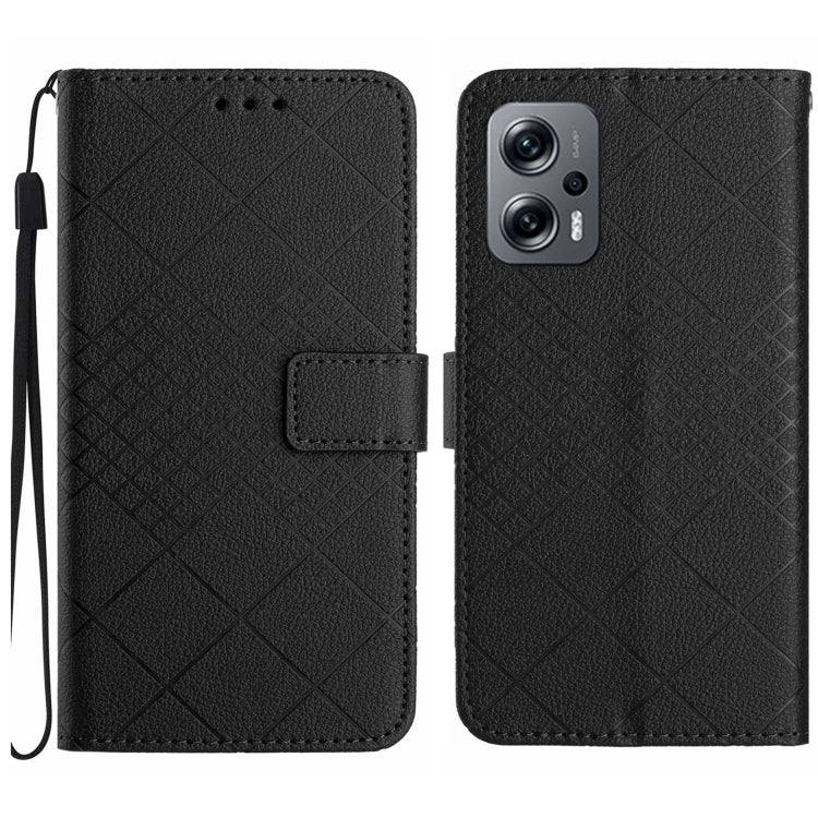 Rhombic Grid Texture Leather Phone Case, For Xiaomi 13, For Xiaomi 12T / 12T Pro, For Xiaomi Poco M5 / M4 5G, For Xiaomi Redmi Note 10 4G / Note 10S, For Xiaomi 12S Ultra, For Xiaomi Poco X4 GT, For Xiaomi 12 Lite, For Xiaomi Poco C40