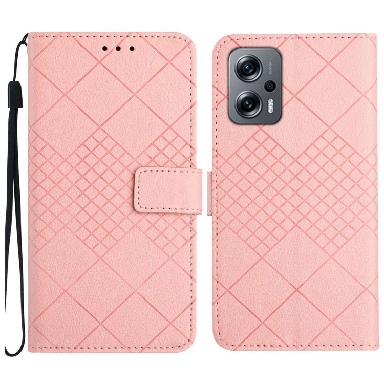 Rhombic Grid Texture Leather Phone Case, For Xiaomi 13, For Xiaomi 12T / 12T Pro, For Xiaomi Poco M5 / M4 5G, For Xiaomi Redmi Note 10 4G / Note 10S, For Xiaomi 12S Ultra, For Xiaomi Poco X4 GT, For Xiaomi 12 Lite, For Xiaomi Poco C40