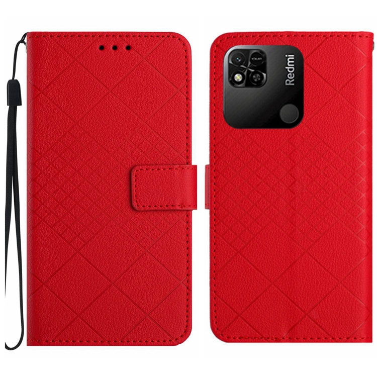 Rhombic Grid Texture Leather Phone Case, For Xiaomi Poco F4 5G, For Xiaomi Redmi 10A / 9C, For Xiaomi 12 Pro, For Xiaomi 12