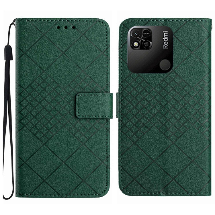 Rhombic Grid Texture Leather Phone Case, For Xiaomi Poco F4 5G, For Xiaomi Redmi 10A / 9C, For Xiaomi 12 Pro, For Xiaomi 12