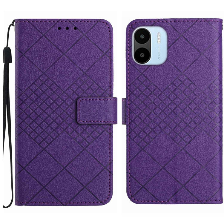 Rhombic Grid Texture Leather Phone Case, For Xiaomi Redmi Note 12 4G Global, For Xiaomi Redmi A1 / A2, For Xiaomi Redmi 11A / Poco C55, For Xiaomi Redmi Note 12 Pro+ India, For Xiaomi Redmi Note 12 Pro India, For Xiaomi Redmi Note 12 India / Poco X5 5G...
