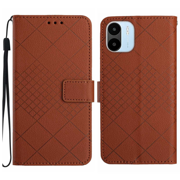 Rhombic Grid Texture Leather Phone Case, For Xiaomi Redmi Note 12 4G Global, For Xiaomi Redmi A1 / A2, For Xiaomi Redmi 11A / Poco C55, For Xiaomi Redmi Note 12 Pro+ India, For Xiaomi Redmi Note 12 Pro India, For Xiaomi Redmi Note 12 India / Poco X5 5G...