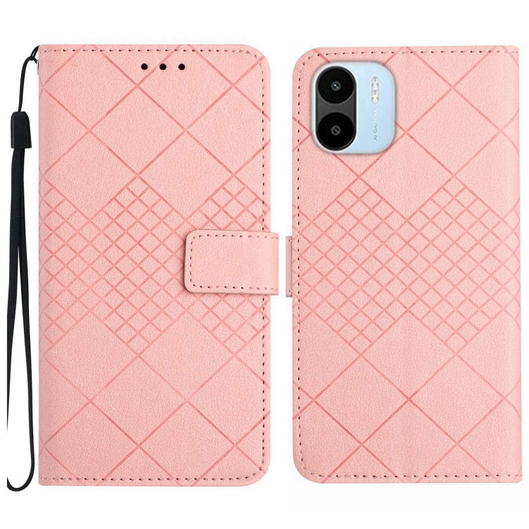 Rhombic Grid Texture Leather Phone Case, For Xiaomi Redmi Note 12 4G Global, For Xiaomi Redmi A1 / A2, For Xiaomi Redmi 11A / Poco C55, For Xiaomi Redmi Note 12 Pro+ India, For Xiaomi Redmi Note 12 Pro India, For Xiaomi Redmi Note 12 India / Poco X5 5G...