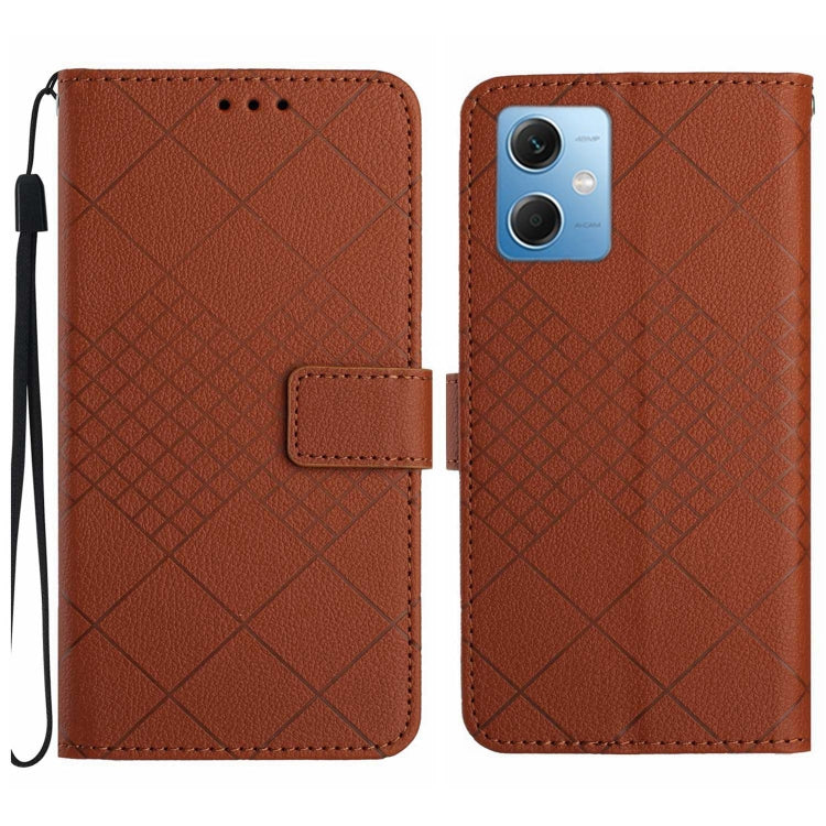 Rhombic Grid Texture Leather Phone Case, For Xiaomi Redmi Note 12 4G Global, For Xiaomi Redmi A1 / A2, For Xiaomi Redmi 11A / Poco C55, For Xiaomi Redmi Note 12 Pro+ India, For Xiaomi Redmi Note 12 Pro India, For Xiaomi Redmi Note 12 India / Poco X5 5G...