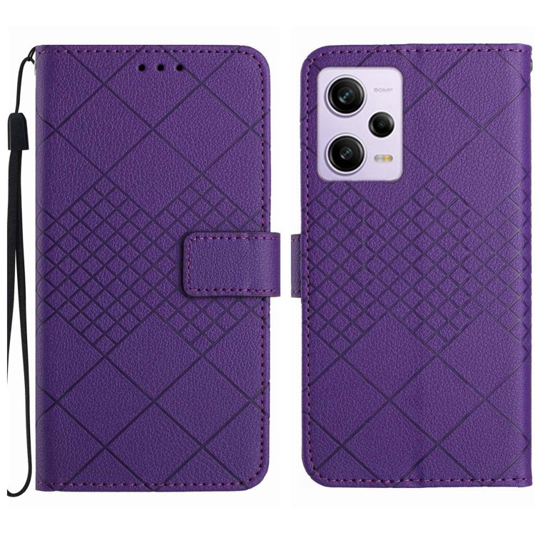 Rhombic Grid Texture Leather Phone Case, For Xiaomi Redmi Note 12 4G Global, For Xiaomi Redmi A1 / A2, For Xiaomi Redmi 11A / Poco C55, For Xiaomi Redmi Note 12 Pro+ India, For Xiaomi Redmi Note 12 Pro India, For Xiaomi Redmi Note 12 India / Poco X5 5G...