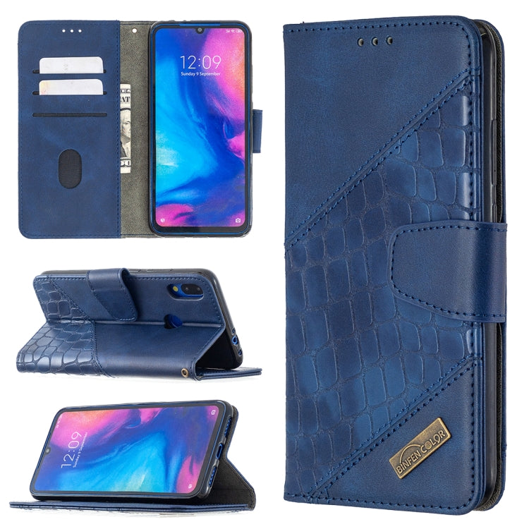 Matching Color Crocodile Texture Horizontal Flip PU Leather Case with Wallet & Holder & Card Slots, For Xiaomi Redmi Note 7, For Xiaomi Redmi Note 9 Pro