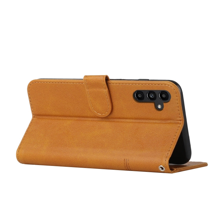 Stitching Calf Texture Buckle Leather Phone Case, For Samsung Galaxy A05s