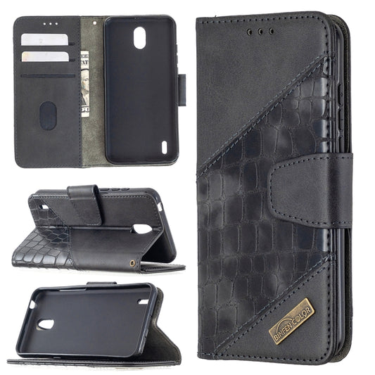 Matching Color Crocodile Texture Horizontal Flip PU Leather Case with Wallet & Holder & Card Slots, For Nokia 1.3, For Sony Xperia L4