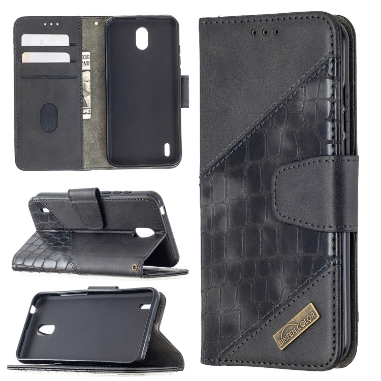 Matching Color Crocodile Texture Horizontal Flip PU Leather Case with Wallet & Holder & Card Slots, For Nokia 1.3, For Sony Xperia L4