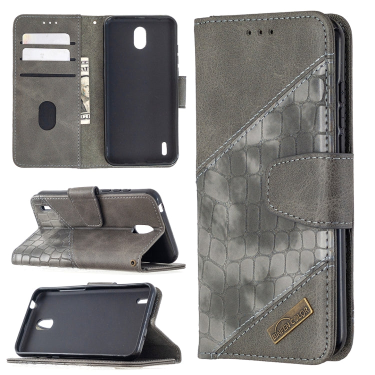 Matching Color Crocodile Texture Horizontal Flip PU Leather Case with Wallet & Holder & Card Slots, For Nokia 1.3, For Sony Xperia L4