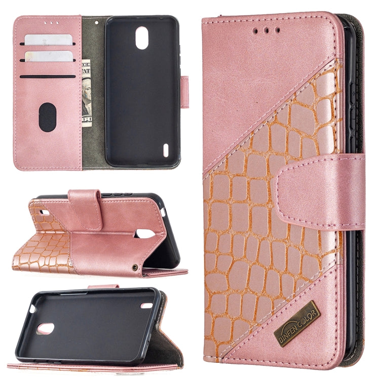 Matching Color Crocodile Texture Horizontal Flip PU Leather Case with Wallet & Holder & Card Slots, For Nokia 1.3, For Sony Xperia L4
