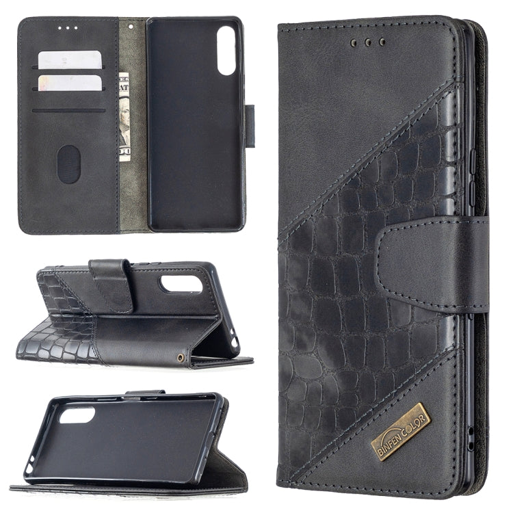 Matching Color Crocodile Texture Horizontal Flip PU Leather Case with Wallet & Holder & Card Slots, For Nokia 1.3, For Sony Xperia L4