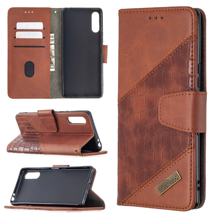 Matching Color Crocodile Texture Horizontal Flip PU Leather Case with Wallet & Holder & Card Slots, For Nokia 1.3, For Sony Xperia L4