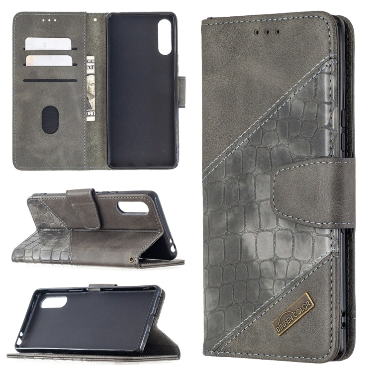 Matching Color Crocodile Texture Horizontal Flip PU Leather Case with Wallet & Holder & Card Slots, For Nokia 1.3, For Sony Xperia L4