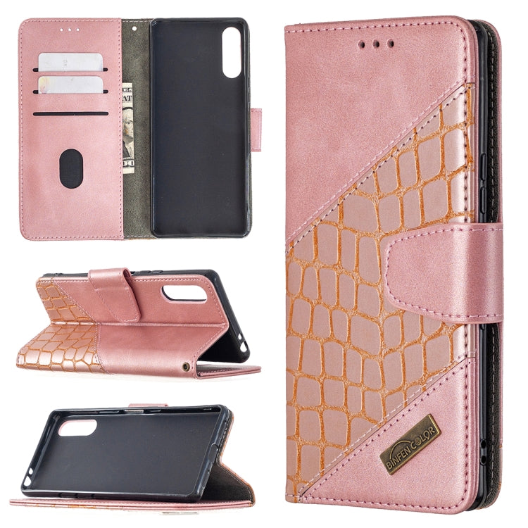 Matching Color Crocodile Texture Horizontal Flip PU Leather Case with Wallet & Holder & Card Slots, For Nokia 1.3, For Sony Xperia L4