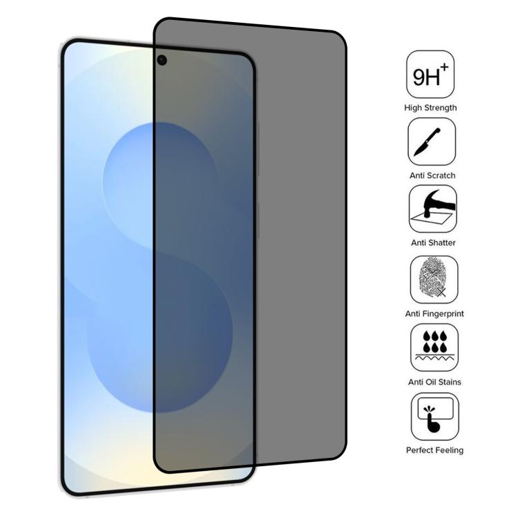 Full Cover Anti-peeping Tempered Glass Film, Support Fingerprint Unlocking, For Samsung Galaxy S26+ 5G, For Samsung Galaxy S26 Edge 5G, For Samsung Galaxy S26 Ultra 5G, For Samsung Galaxy S26 5G, For Samsung Galaxy S25 Edge 5G, For Samsung Galaxy S25 5...