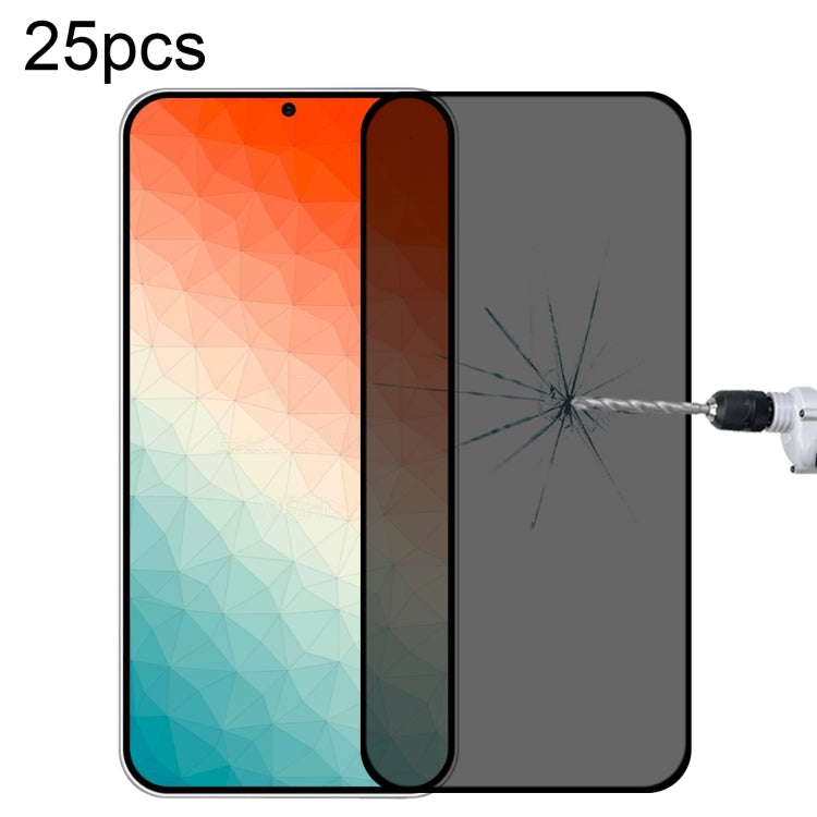 25pcs Full Cover Anti-peeping Tempered Glass Film,  Support Fingerprint Unlocking, For Samsung Galaxy S26+ 5G, For Samsung Galaxy S26 Edge 5G, For Samsung Galaxy S26 Ultra 5G, For Samsung Galaxy S26 5G, For Samsung Galaxy S25 Edge 5G                   ...