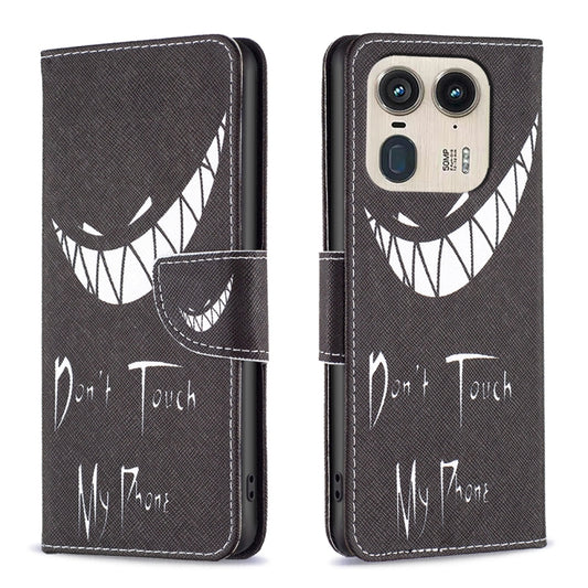 Colored Drawing Pattern Leather Phone Case, For Motorola Edge 50 Ultra, For Motorola Moto G Play 2024, For Motorola Moto G Power 5G