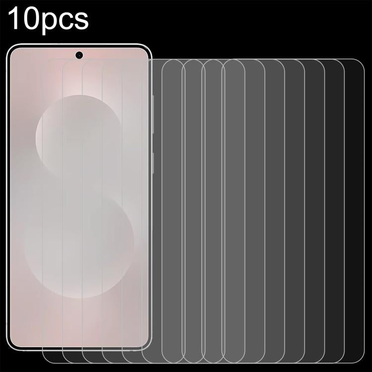 10pcs 0.18mm 9H 2.5D Tempered Glass Film, Support Fingerprint Unlocking, For Samsung Galaxy S26+ 5G, For Samsung Galaxy S26 Edge 5G, For Samsung Galaxy S26 Ultra 5G, For Samsung Galaxy S26 5G, For Samsung Galaxy S25 Edge 5G, For Samsung Galaxy S25 5G  ...