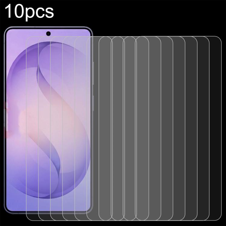 10pcs 0.18mm 9H 2.5D Tempered Glass Film, Support Fingerprint Unlocking, For Samsung Galaxy S26+ 5G, For Samsung Galaxy S26 Edge 5G, For Samsung Galaxy S26 Ultra 5G, For Samsung Galaxy S26 5G, For Samsung Galaxy S25 Edge 5G, For Samsung Galaxy S25 5G  ...